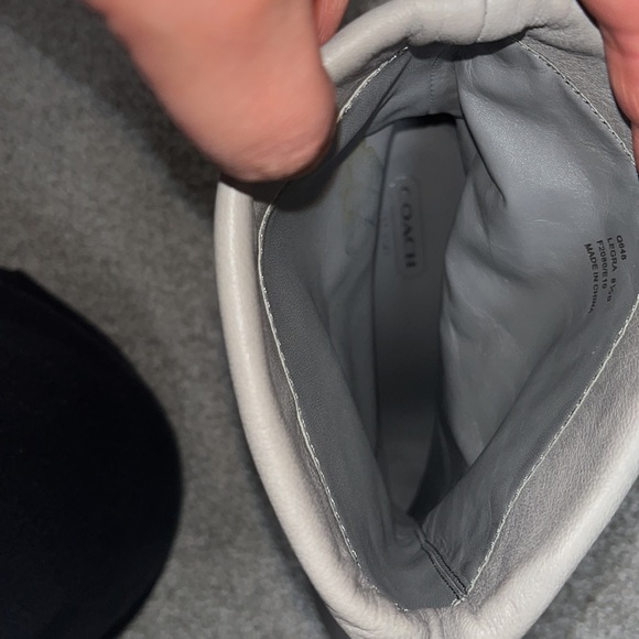 Coach grey leather ankle boots 8.5 US - Picture 2 of 3